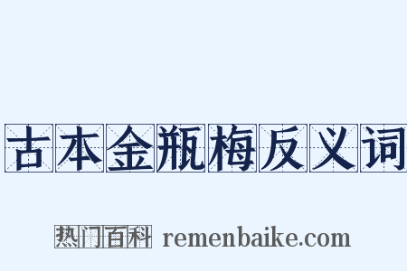 古本金瓶梅反义词是什么意思的图片